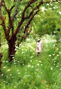 Thomas Cooper Gotch The Orchard painting